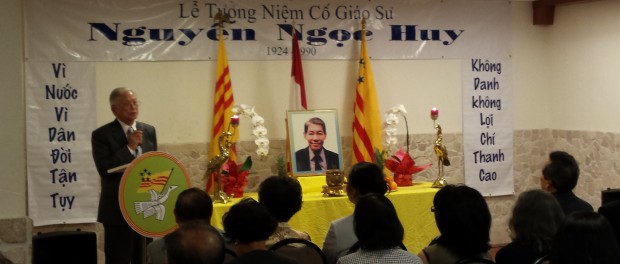 Diễn văn của Chủ Tịch BCHTƯ Đảng Tân Đại Việt tại Lễ Tưởng Niệm Cố GS. Nguyễn Ngọc Huy lần 24 (Vancouver, 01/8/2014) do LMDCVN tổ chức