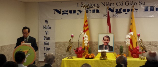 Diễn văn của Chủ Tịch tân nhiệm UBCHTƯ LMDCVN tại Lễ Tưởng Niệm Cố GS. Nguyễn Ngọc Huy (1/8/2014)